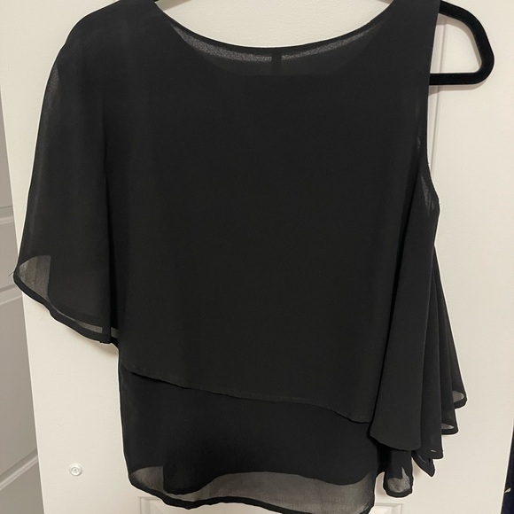 Spicysugar A-Symmetric Black Blouse - Picture 3 of 3